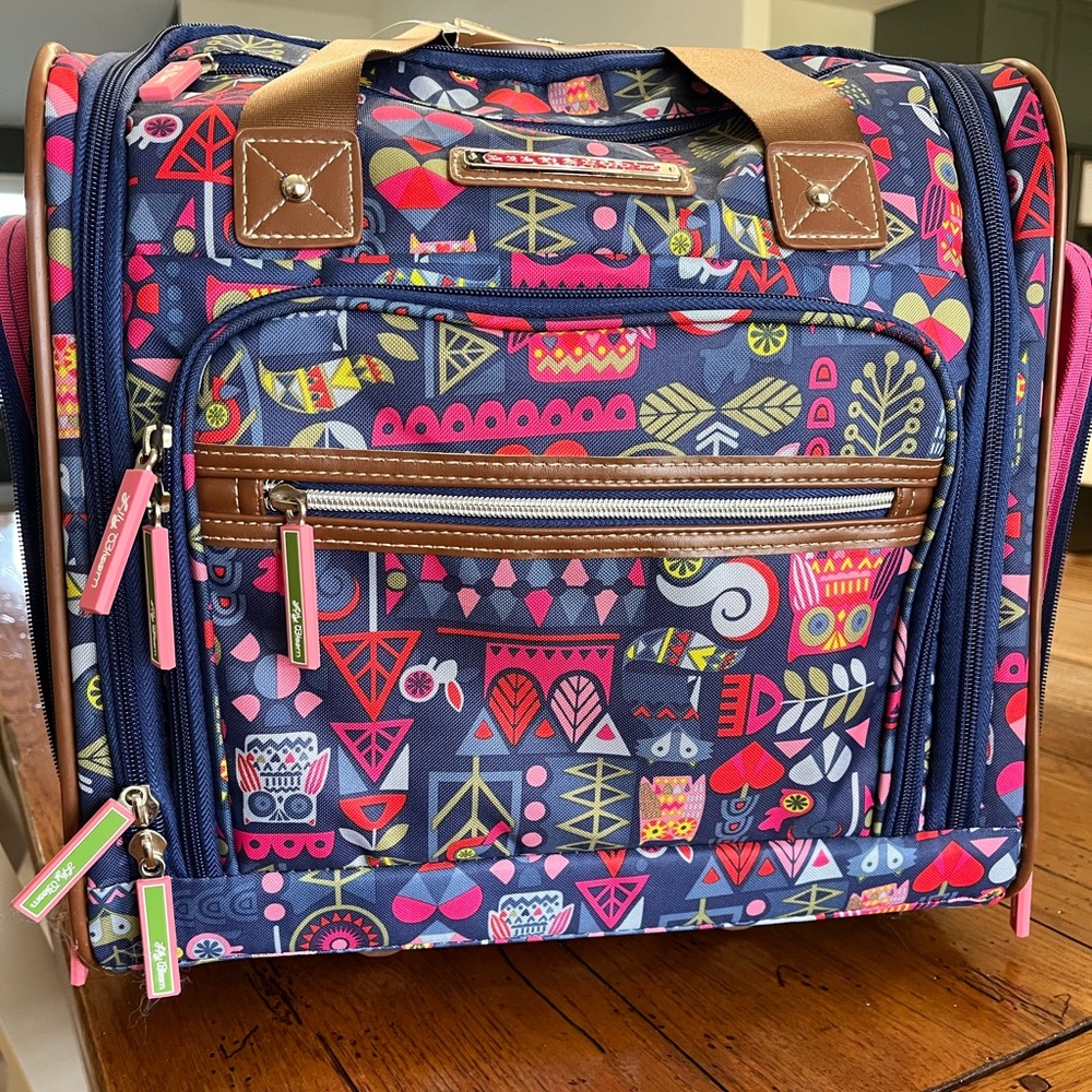 NWT- Lily Bloom rolling carry on bag.